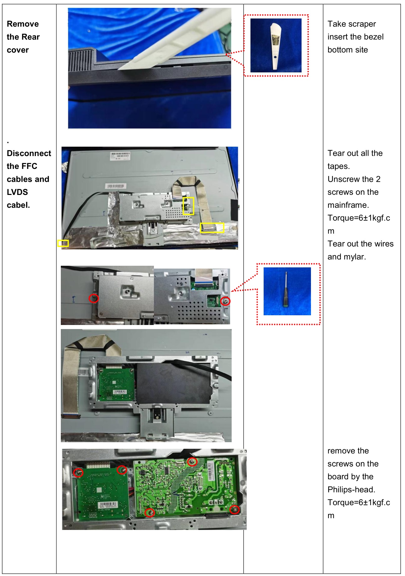 Dell SE2722H Monitor Teardown Instructions - Disassembly Procedures 2